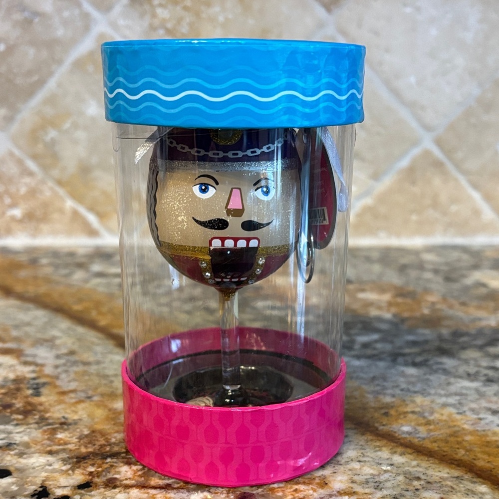 "You Crack Me Up" miniature wine glass ornament by Lolita